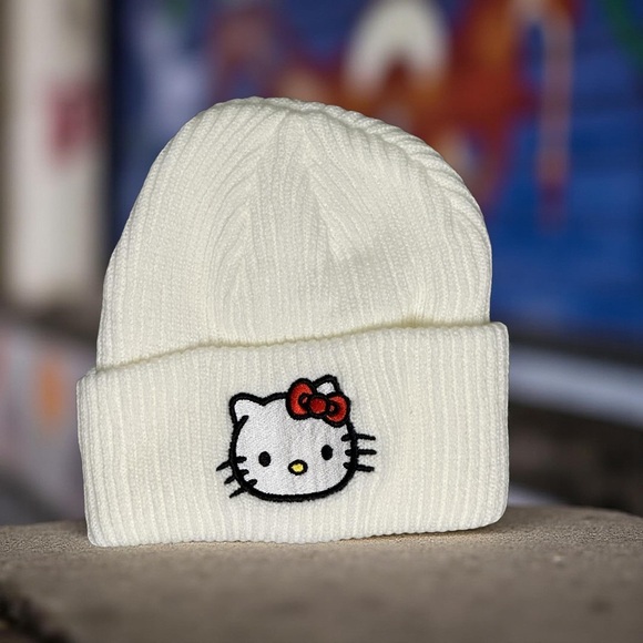 Hello Kitty Cream Knit Hat for Kids - Picture 1 of 1
